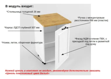 Шкаф нижний Мира 50см фото 2